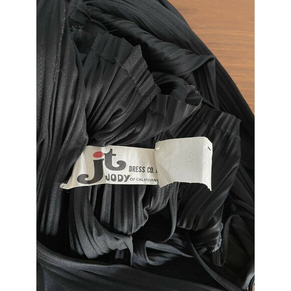 Vtg 70s Jody T Of California Grecian Disco Maxi Dress Size S/M Accordion Pleat - Picture 7 of 8